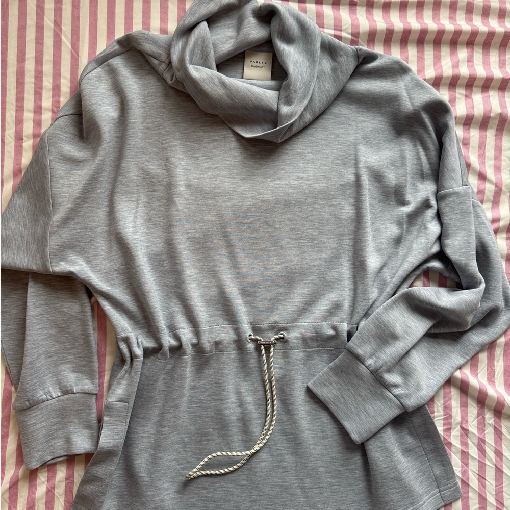 Varley Light Gray Cowl Neck Sweater